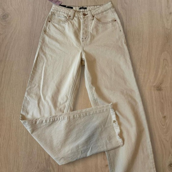 wild fable Denim - Wild Fable Cream High Rise Straight Jeans